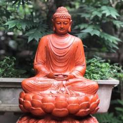 Tượng Phật Tích Ca gỗ Hương đá